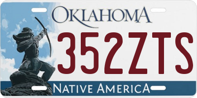 OK license plate 352ZTS