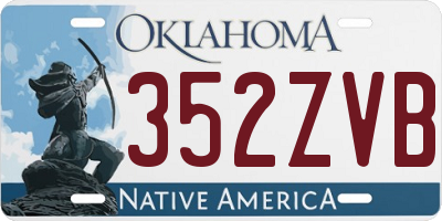 OK license plate 352ZVB