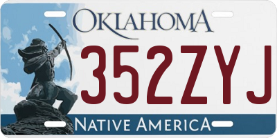 OK license plate 352ZYJ