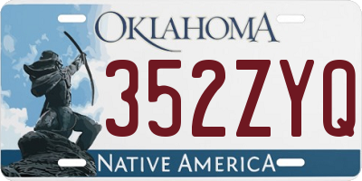 OK license plate 352ZYQ