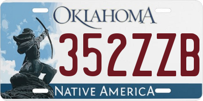 OK license plate 352ZZB