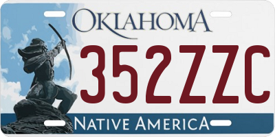 OK license plate 352ZZC