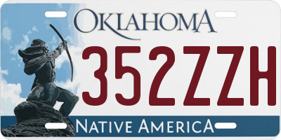 OK license plate 352ZZH