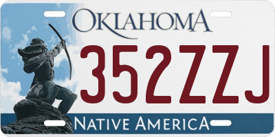 OK license plate 352ZZJ