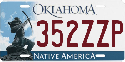 OK license plate 352ZZP