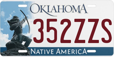 OK license plate 352ZZS