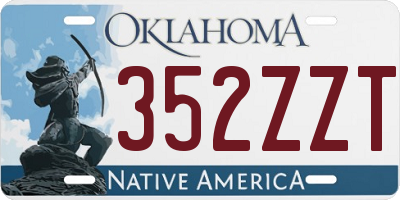 OK license plate 352ZZT