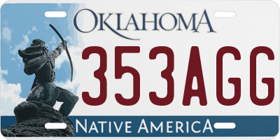 OK license plate 353AGG