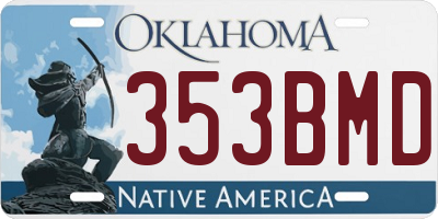 OK license plate 353BMD