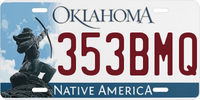 OK license plate 353BMQ