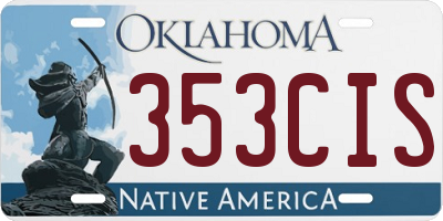 OK license plate 353CIS
