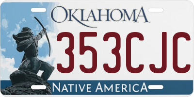 OK license plate 353CJC