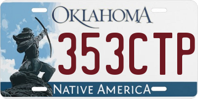 OK license plate 353CTP
