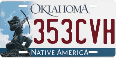 OK license plate 353CVH
