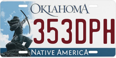 OK license plate 353DPH