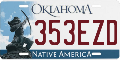 OK license plate 353EZD