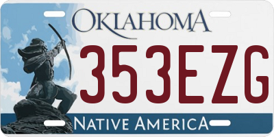 OK license plate 353EZG
