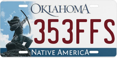 OK license plate 353FFS