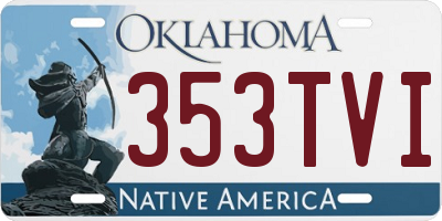 OK license plate 353TVI