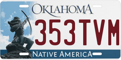 OK license plate 353TVM