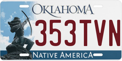 OK license plate 353TVN