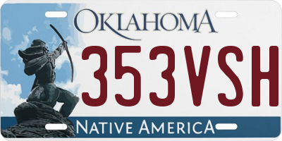 OK license plate 353VSH