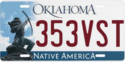 OK license plate 353VST
