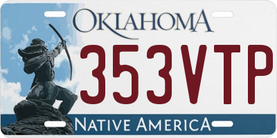 OK license plate 353VTP