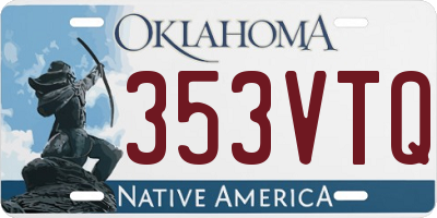 OK license plate 353VTQ