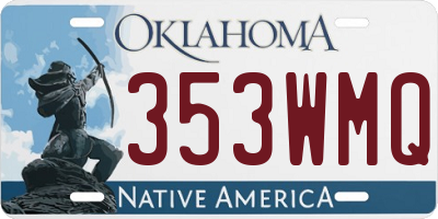 OK license plate 353WMQ