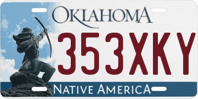 OK license plate 353XKY