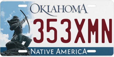 OK license plate 353XMN