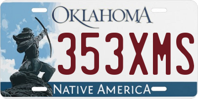 OK license plate 353XMS
