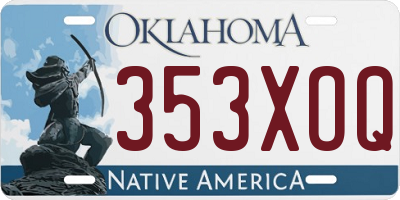 OK license plate 353XOQ
