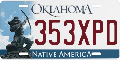 OK license plate 353XPD