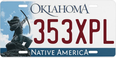 OK license plate 353XPL