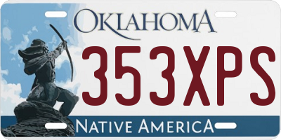 OK license plate 353XPS