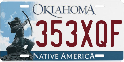 OK license plate 353XQF