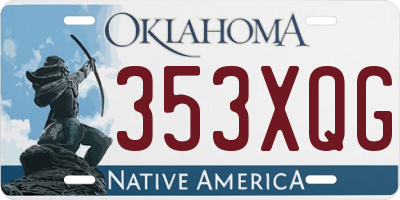 OK license plate 353XQG