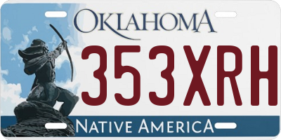 OK license plate 353XRH