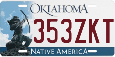 OK license plate 353ZKT