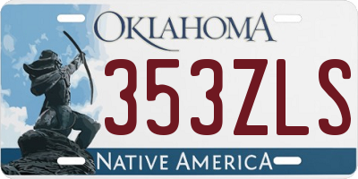 OK license plate 353ZLS