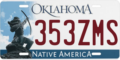 OK license plate 353ZMS