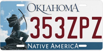 OK license plate 353ZPZ