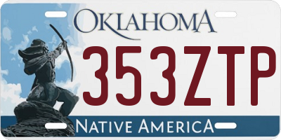 OK license plate 353ZTP
