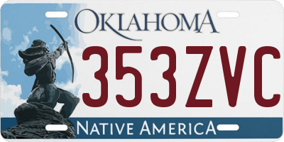 OK license plate 353ZVC