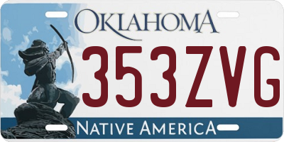 OK license plate 353ZVG