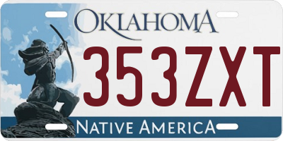 OK license plate 353ZXT