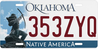 OK license plate 353ZYQ