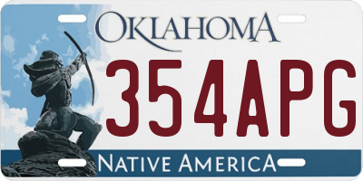 OK license plate 354APG